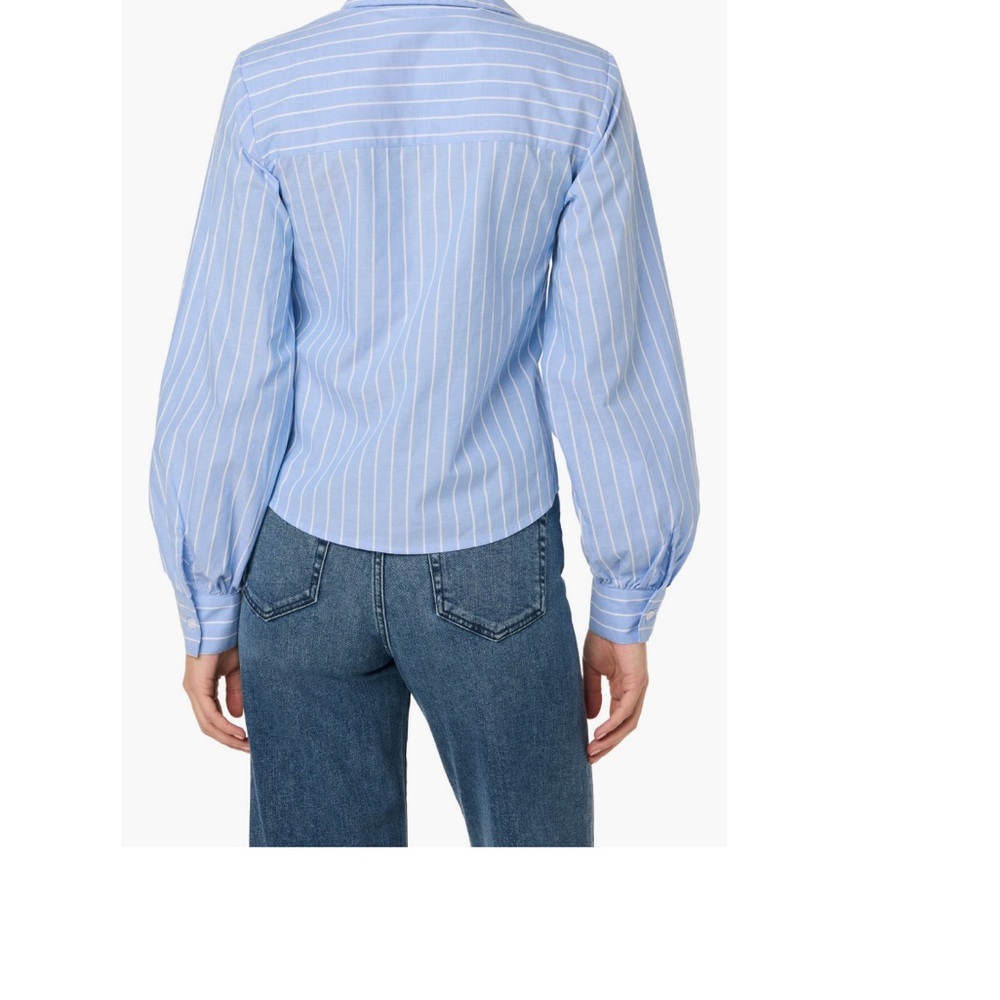 Joe's Stripe Pleated Cotton Button-Up Shirt - Picture 8 of 8